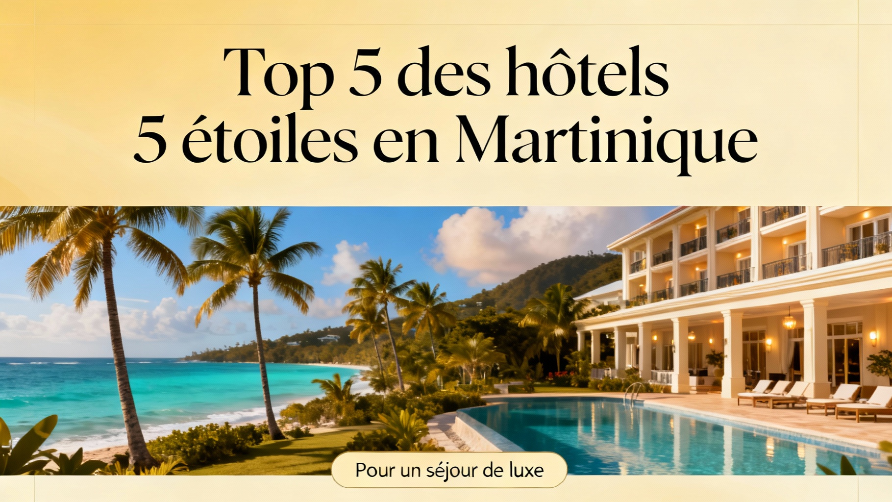 Les meilleurs hôtels 5 étoiles en martinique pour un séjour de luxe 1 Top 5 des hôtels 5 étoiles en Martinique