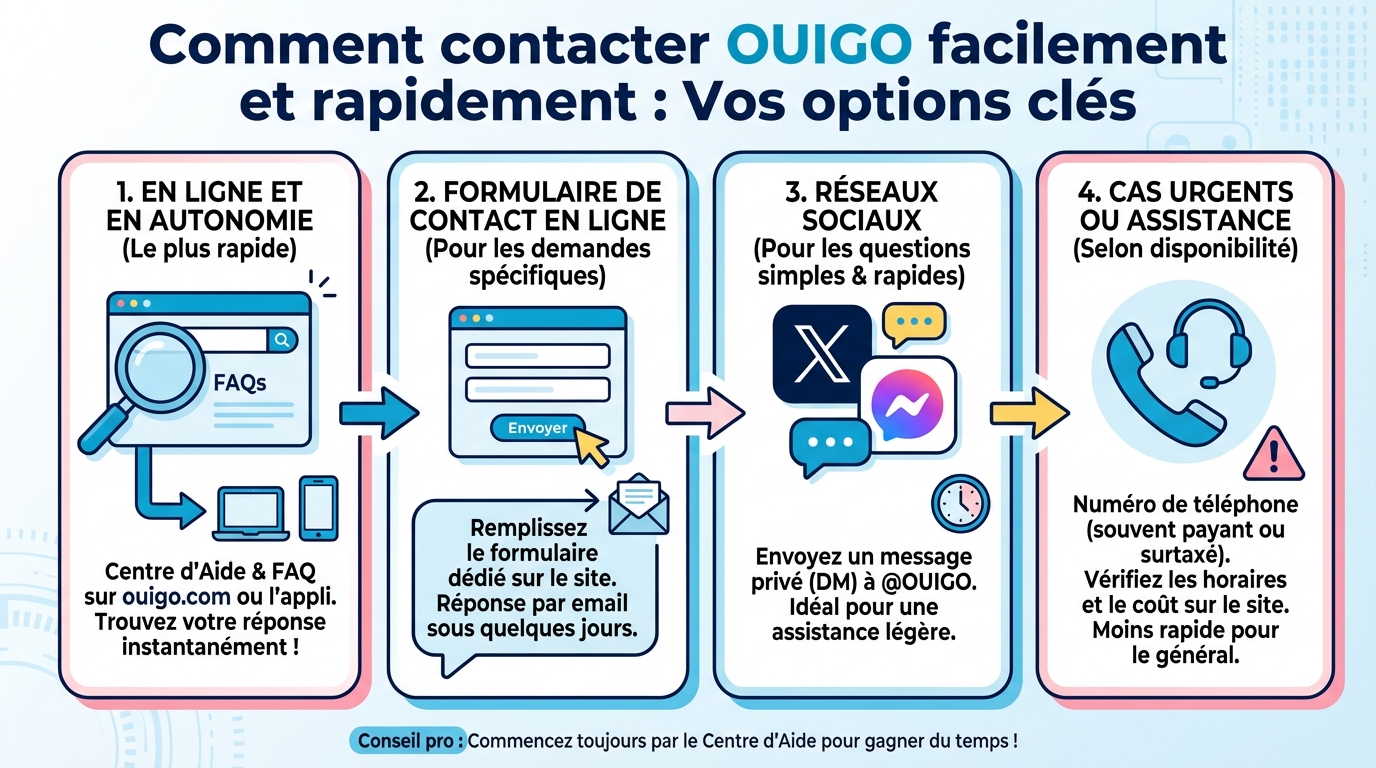 Les différentes manières de contacter Ouigo