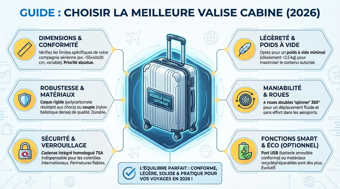 Top 5 des meilleures valises cabines en 2026