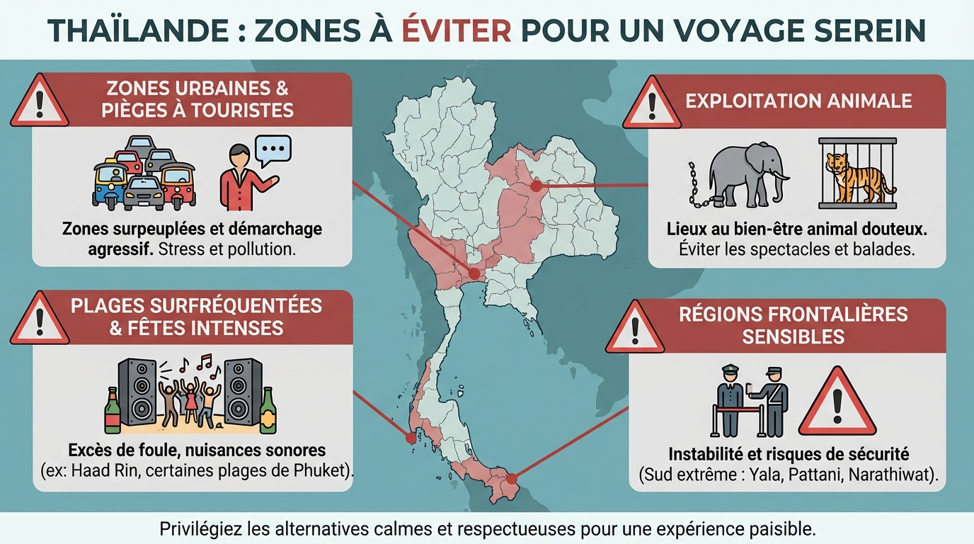 Les principaux endroits à éviter