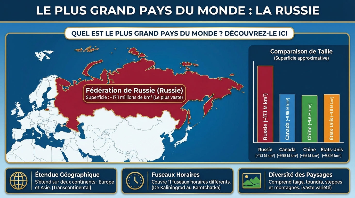 Le classement des plus grands pays