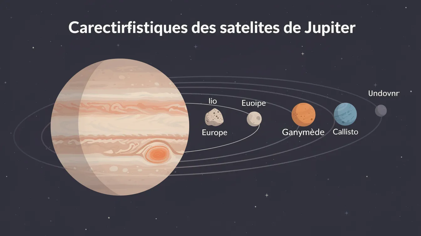 Caractéristiques des satellites de Jupiter