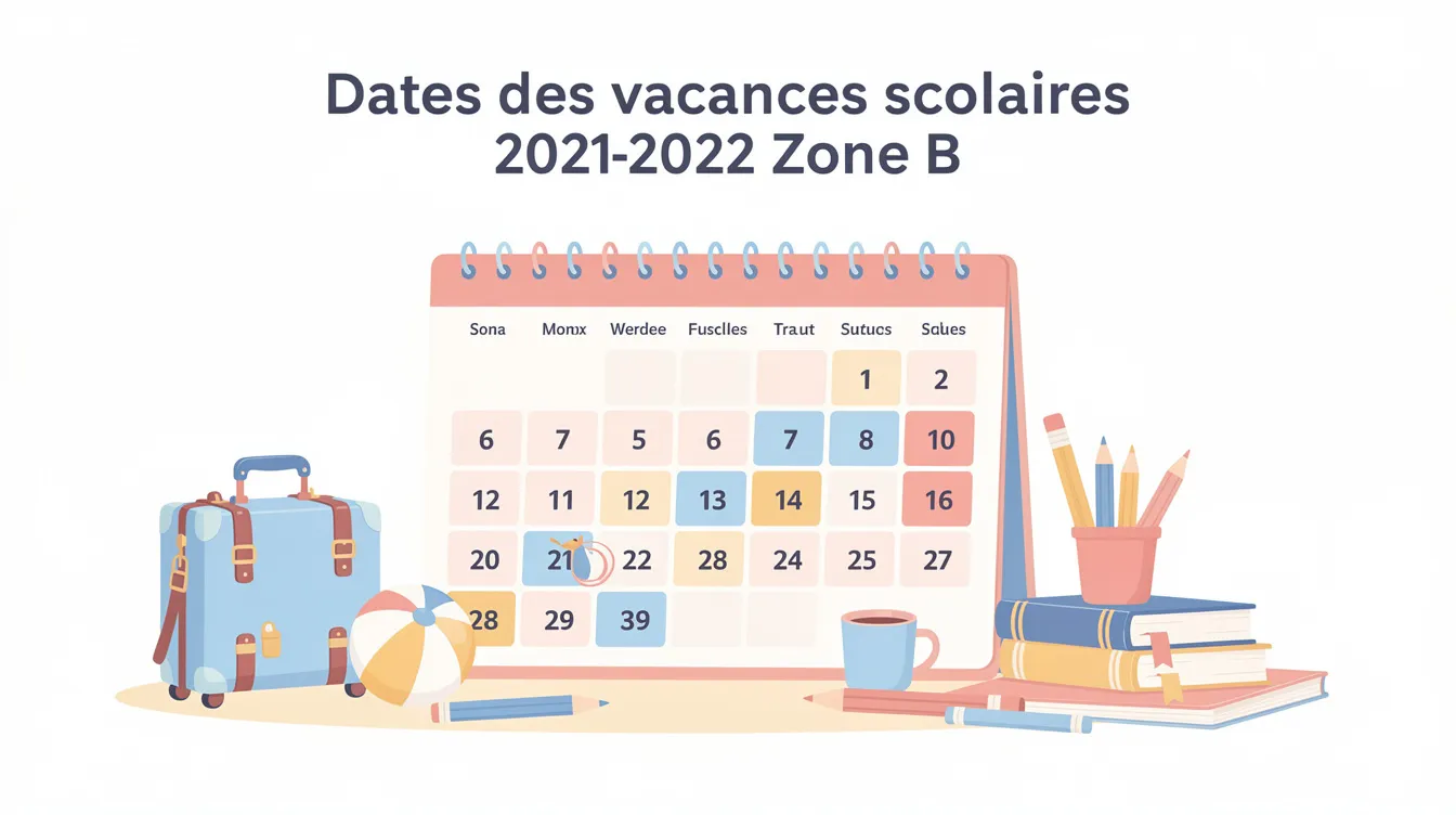 Dates des vacances scolaires 2021-2022 Zone B