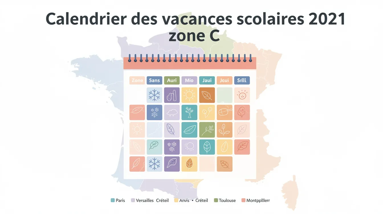 Calendrier des vacances scolaires 2021 zone C