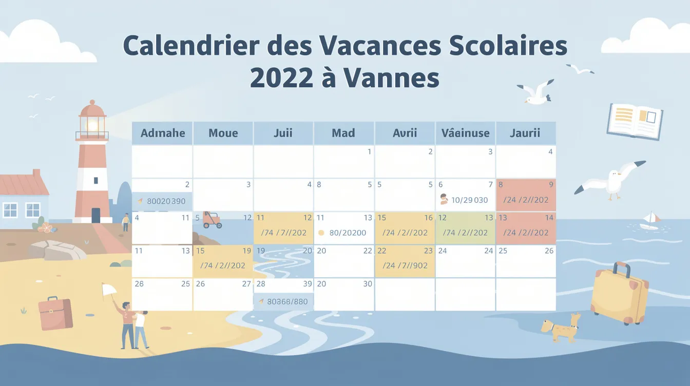 Calendrier des Vacances Scolaires 2022 à Vannes