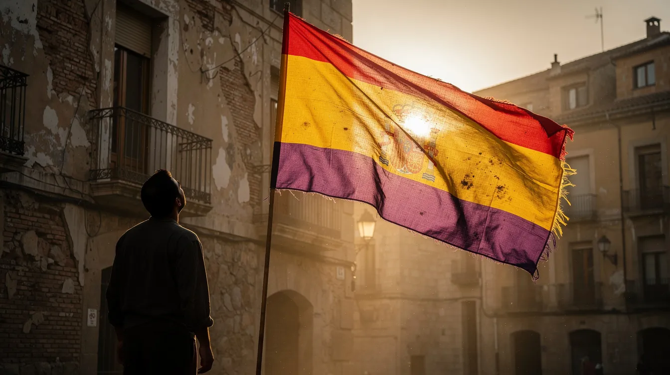 Le drapeau républicain espagnol après 1939