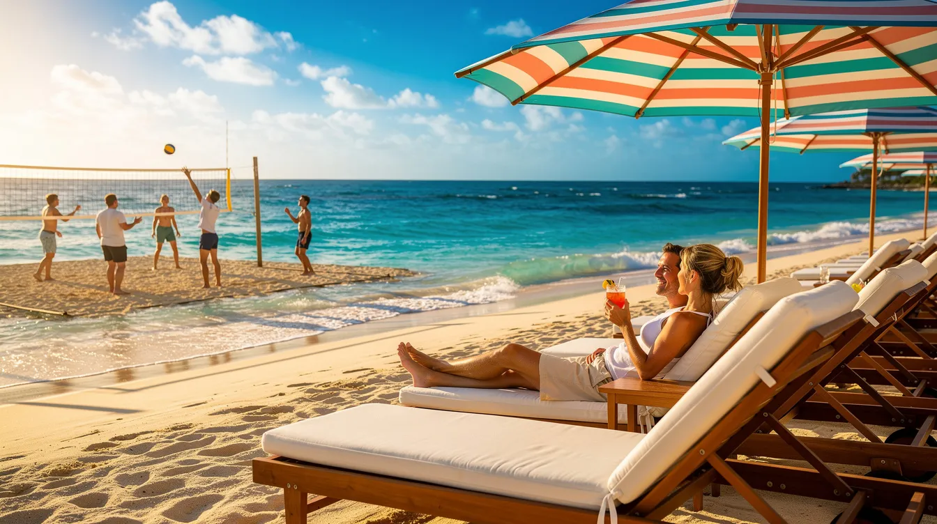Activités disponibles sur les plages privées
